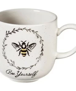 Evergreen Ceramic Cup 12oz Bee Sayings Be Yourself