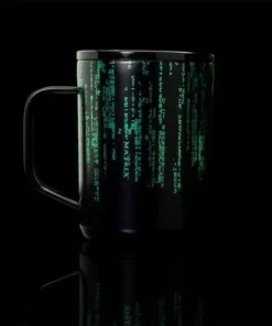 Corkcicle 16 Ounce The Matrix Binary Code Stainless Steel Triple Insulated Coffee Mug with Clear Sliding Lid and Non Slip Silicone Bottom -Water Bottles Sales unnamed file 2459