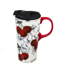 Evergreen Ceramic Travel Cup, 17 OZ. ,w/box, Home Sweet Home