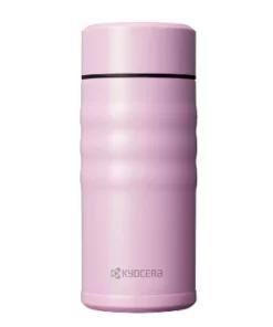 Kyocera Cotton Candy Pink Stainless Steel 12 Ounce Twist Top Insulated Travel Mug