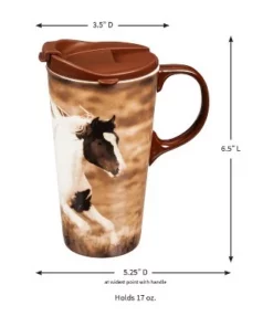 Evergreen Realistic Horse Ceramic Perfect Cup 17oz.