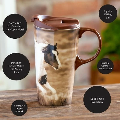 Evergreen Realistic Horse Ceramic Perfect Cup 17oz. 6 Evergreen Realistic Horse Ceramic Perfect Cup 17oz. - Image 4