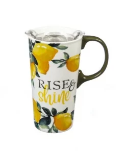 Evergreen Flag Ceramic Travel Cup, 17 OZ. ,w/box and Tritan Lid, Lemon Drop Collection -Water Bottles Sales unnamed file 2642