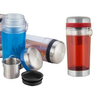 BigKitchen Red Teazer Double Walled 10 Ounce Loose Tea Travel Tumbler Mug 3 BigKitchen Red Teazer Double Walled 10 Ounce Loose Tea Travel Tumbler Mug