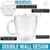 Zulay Kitchen Double Wall Insulated Clear Glass Espresso Cups, set-of-2 (5.4oz) -Water Bottles Sales unnamed file 2673