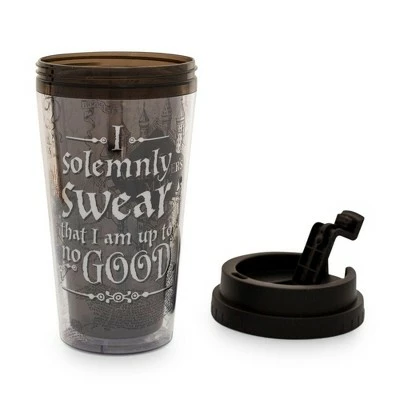 Silver Buffalo Harry Potter Marauder's Map Plastic Travel Mug With Lid | Holds 16 Ounces 3 Silver Buffalo Harry Potter Marauder's Map Plastic Travel Mug With Lid | Holds 16 Ounces