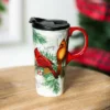 Evergreen Ceramic Travel Cup, 17 OZ. ,w/box, Christmas Cadence -Water Bottles Sales unnamed file 2699