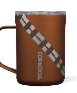 Corkcicle 16 Ounce Coffee Mug Triple Insulated Stainless Steel Cup with Lid and Silicone Bottom for Hot Drinks, Chewbacca