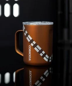 Corkcicle 16 Ounce Coffee Mug Triple Insulated Stainless Steel Cup with Lid and Silicone Bottom for Hot Drinks, Chewbacca -Water Bottles Sales unnamed file 2727