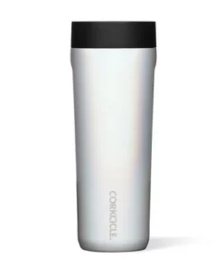 Corkcicle Commuter Cup 17 Ounce Insulated Stainless Steel Spill Proof Travel Coffee Mug with Sip Lid for Hot and Cold Drinks, Prismatic