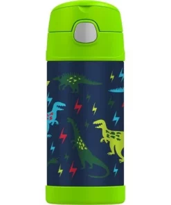 Thermos 12oz FUNtainer Water Bottle with Bail Handle Green Jungle Kingdom -Water Bottles Sales unnamed file 2859