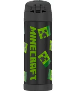 Thermos Minecraft 16oz FUNtainer Water Bottle - Black