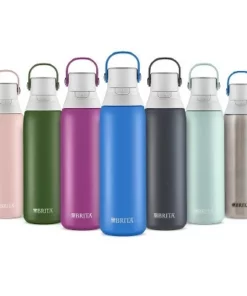 Brita 20oz Premium Double-Wall Stainless Steel Insulated Filtered Water Bottle Purple