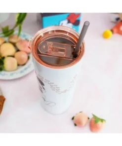 Mickey Mouse & Friends Silver Buffalo Disney Minnie & Mickey Kiss Hearts Stainless Steel Tumbler | Holds 22 Ounces -Water Bottles Sales unnamed file 321