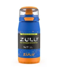 Zulu 12oz Flex Stainless Steel Water Bottle Blue/orange
