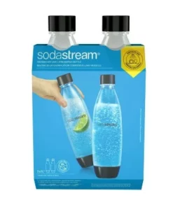 SodaStream 1L Carbonating Bottle - 2pk - Black