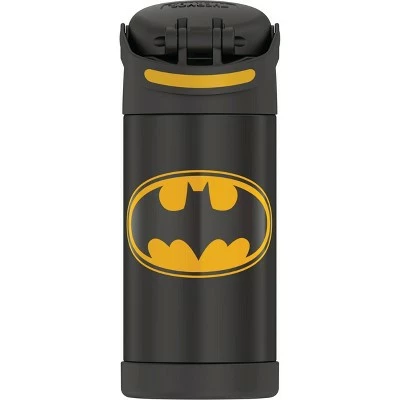 Thermos 12oz FUNtainer Water Bottle with Bail Handle - Black Batman 4 Thermos 12oz FUNtainer Water Bottle with Bail Handle - Black Batman - Image 2