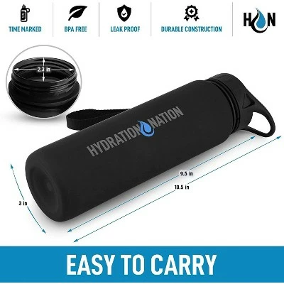 Hydration Nation Water Bottle With Time Marker 32 oz 5 Hydration Nation Water Bottle With Time Marker 32 oz - Image 3