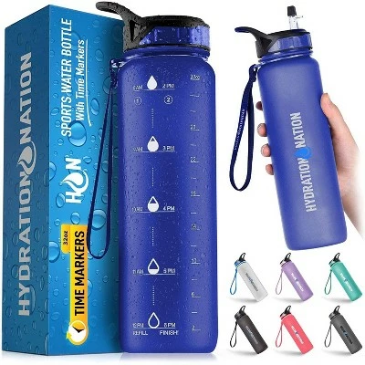 Hydration Nation Water Bottle With Time Marker 32 oz 9 Hydration Nation Water Bottle With Time Marker 32 oz - Image 7