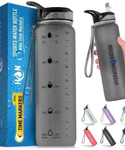 Hydration Nation Water Bottle With Time Marker 32 oz 21 Hydration Nation Water Bottle With Time Marker 32 oz -Water Bottles Sales unnamed file 3608