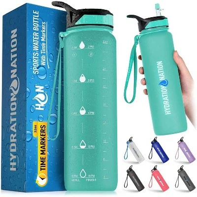 Hydration Nation Water Bottle With Time Marker 32 oz 11 Hydration Nation Water Bottle With Time Marker 32 oz - Image 9
