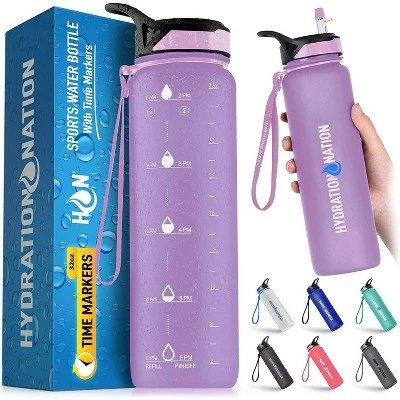 Hydration Nation Water Bottle With Time Marker 32 oz 13 Hydration Nation Water Bottle With Time Marker 32 oz - Image 11