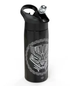 Avengers Classic Black Panther 19oz Stainless Steel Double Wall Water Bottle - Zak Designs