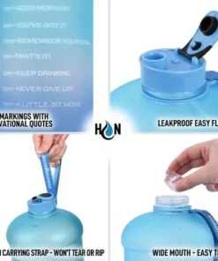 Zulay Kitchen Hydration Nation 1 Gallon Water Bottle With Motivational Time Reminder -Water Bottles Sales unnamed file 3688