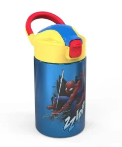 Spider-Man 14oz Stainless Steel Double Wall Valiant Bottle - Zak Designs -Water Bottles Sales unnamed file 3768