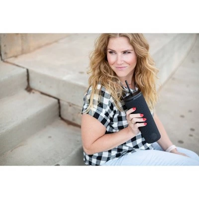 Simple Modern 24oz Classic Plastic Textured Tumbler with Straw 1 Tone Black Pebble 4 Simple Modern 24oz Classic Plastic Textured Tumbler with Straw 1 Tone Black Pebble - Image 2