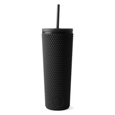 Simple Modern 24oz Classic Plastic Textured Tumbler with Straw 1 Tone Black Pebble 5 Simple Modern 24oz Classic Plastic Textured Tumbler with Straw 1 Tone Black Pebble - Image 3