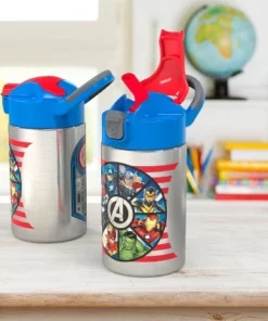 Marvel Avengers 14oz Stainless Steel Double Wall Valiant Bottle - Zak Designs -Water Bottles Sales unnamed file 3886