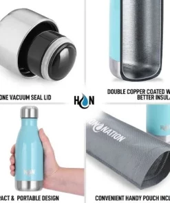 Hydration Nation Stainless Steel Water Bottle - Double Wall Insulated Metal Water Bottle For Hot & Cold Drinks -Water Bottles Sales unnamed file 4033