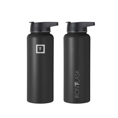 IRON FLASK 40oz Wide Mouth Sports Water Bottle - 3 Lids, Leak Proof, Double Walled Vacuum Insulated Midnight Black 6 IRON FLASK 40oz Wide Mouth Sports Water Bottle - 3 Lids, Leak Proof, Double Walled Vacuum Insulated Midnight Black - Image 4