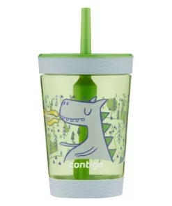 Contigo 14oz Plastic Spill-Proof Kids' Tumbler with Straw Dragon -Water Bottles Sales unnamed file 414