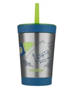 Contigo 12oz Stainless Steel Thermalock Spill-Proof Math Kids' Tumbler with Straw
