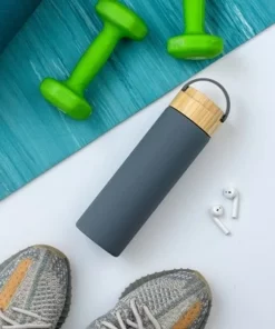 JoyJolt Glass Water Bottle with Carry Strap & Non Slip Silicone Sleeve - 20 oz - Grey 10 JoyJolt Glass Water Bottle with Carry Strap & Non Slip Silicone Sleeve - 20 oz - Grey -Water Bottles Sales unnamed file 4163