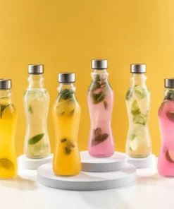 JoyJolt Spring Glass Water Bottles with Stainless Steel Cap - 18 oz - Set of 6 -Water Bottles Sales unnamed file 4207