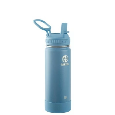 Takeya 18oz Actives Insulated Stainless Steel Water Bottle with Straw Lid Bluestone 6 Takeya 18oz Actives Insulated Stainless Steel Water Bottle with Straw Lid Bluestone - Image 4