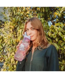 Silver Buffalo Sanrio Hello Kitty Rainbow Treats and Stars Water Bottle with Lid | 28 Ounces -Water Bottles Sales unnamed file 4254