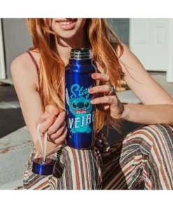 Silver Buffalo Disney Lilo & Stitch "Stay Weird" Stainless Steel Water Bottle | 27 Ounces -Water Bottles Sales unnamed file 4303