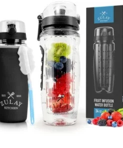 Zulay Kitchen Portable Water Bottle with Fruit Infuser for Healthy & Delicious Hydration 34oz with Insulation Sleeve -Water Bottles Sales unnamed file 4318
