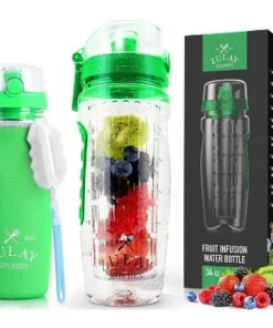 Zulay Kitchen Portable Water Bottle with Fruit Infuser for Healthy & Delicious Hydration 34oz with Insulation Sleeve -Water Bottles Sales unnamed file 4320