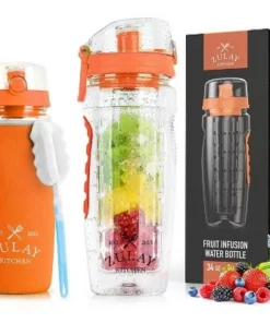 Zulay Kitchen Portable Water Bottle with Fruit Infuser for Healthy & Delicious Hydration 34oz with Insulation Sleeve -Water Bottles Sales unnamed file 4323