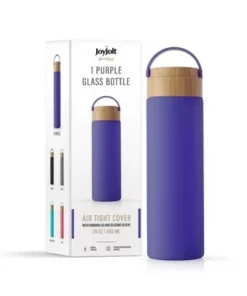 JoyJolt Glass Water Bottle with Carry Strap & Non Slip Silicone Sleeve - 20 oz - Purple 13 JoyJolt Glass Water Bottle with Carry Strap & Non Slip Silicone Sleeve - 20 oz - Purple -Water Bottles Sales unnamed file 4349