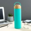 JoyJolt Glass Water Bottle with Carry Strap & Non Slip Silicone Sleeve - 20 oz - Turquoise -Water Bottles Sales unnamed file 4356