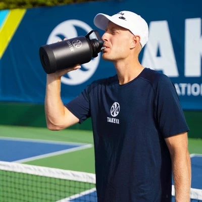 Takeya 64oz Actives Insulated Stainless Steel Water Bottle with Straw Lid and Extra Large Carry Handle Pink 4 Takeya 64oz Actives Insulated Stainless Steel Water Bottle with Straw Lid and Extra Large Carry Handle Pink - Image 2