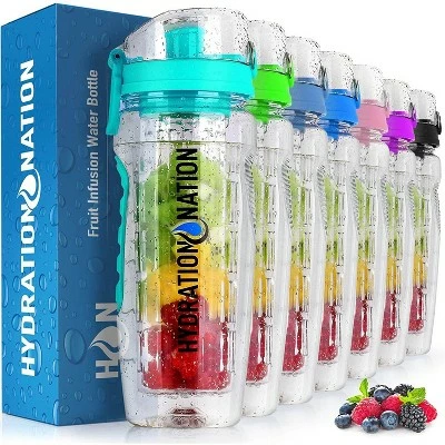 Hydration Nation Portable Water Bottle with Fruit Infuser for Healthy & Delicious Hydration 15 Hydration Nation Portable Water Bottle with Fruit Infuser for Healthy & Delicious Hydration - Image 13