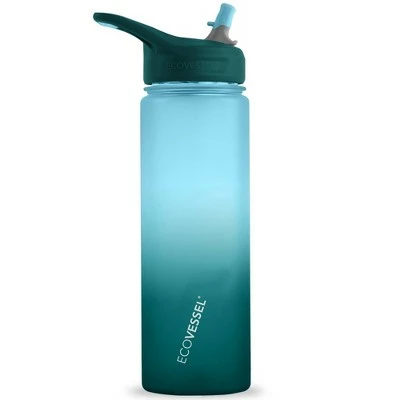 EcoVessel 24oz Wave Tritan Plastic Water Bottle with Straw Top Boulder Blue 7 EcoVessel 24oz Wave Tritan Plastic Water Bottle with Straw Top Boulder Blue - Image 5