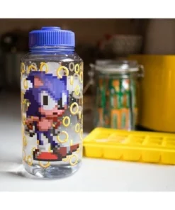 Just Funky Sonic The Hedgehog Gold Rings Plastic Water Bottle | Holds 32 Ounces -Water Bottles Sales unnamed file 4765